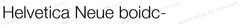 Helvetica Neue boidc字体转换